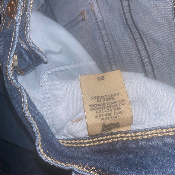 Levis 542 Shorts Womens plus Size 20 Blue Denim Bermuda - Picture 5 of 5